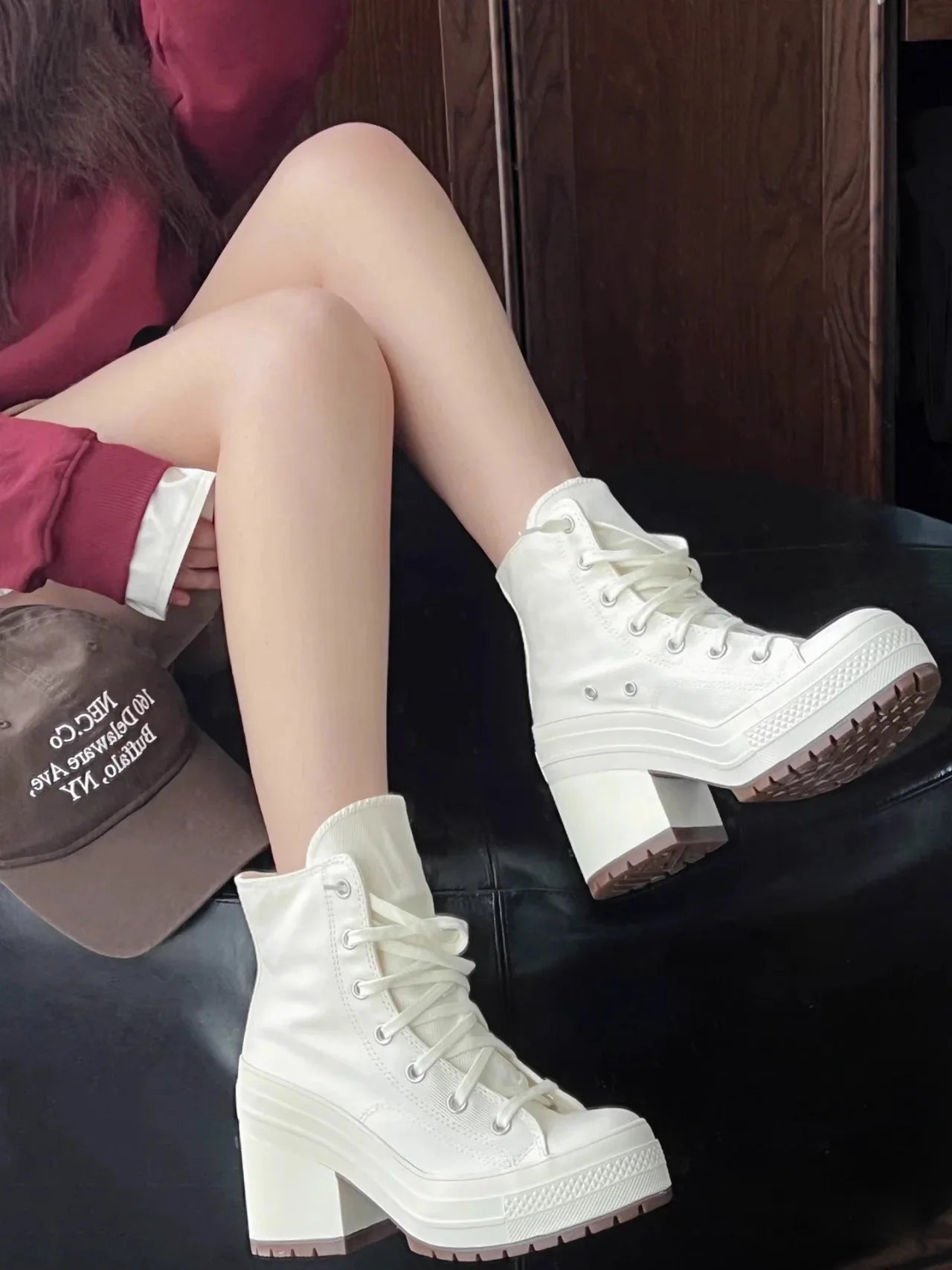 Women Platform Sneakers Canvas Shoes Personalized Luxry Heels Skateboard Lace Up Casual Fashion Outdoor Sneakers sneakers_platform