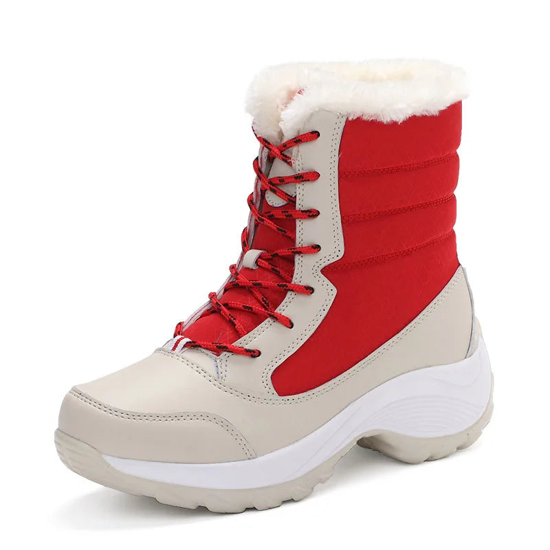 Snow Boots Women Platform Boots Non-slip Women Winter Shoes Fur Warm Ankle Boots for Women Wedges Waterproof Thigh High sneakers_platform