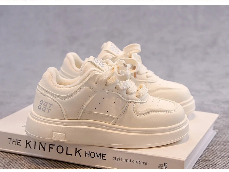 Children Sports Shoes Breathable Soft Bottom Kids Casual Shoes Non-slip 2025 Winter Boys Girls Tennis Shoes White Trendy Suede kids_shoes