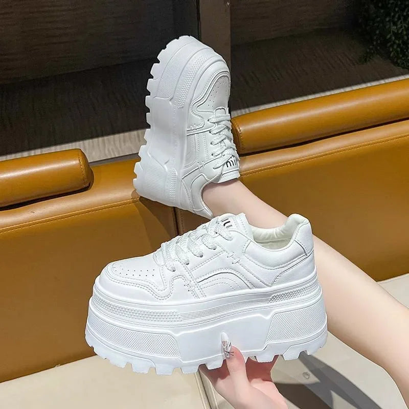 Platform Womens Shoes Non-slip Women Running Shoes Designer Vulcanized Shoes Lace-up Wear-resistant Sneakers for Women 2025 New sneakers_platform