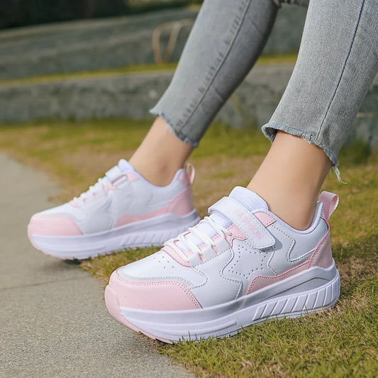 Kids Roller Skate Shoes Fashion Casual Sports Children 4-Wheels Sneakers for Boys and Girls Gift Nice Footwear kids_shoes