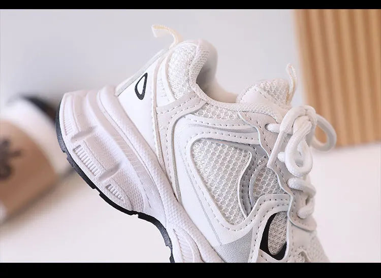 Kids Casual Sports Shoes with Thick Soles Boys Girls Fashion Versatile Sneakers 2026 New Children Mesh Breathable Running Shoes kids_shoes