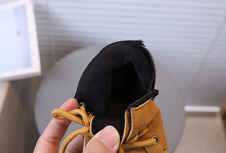 Children Fashion Boots with Side Zipper Kids Ankle Boots Korean Style 2025 Autumn Winter Boys Girls Short Boots Unisex Versatile kids_shoes