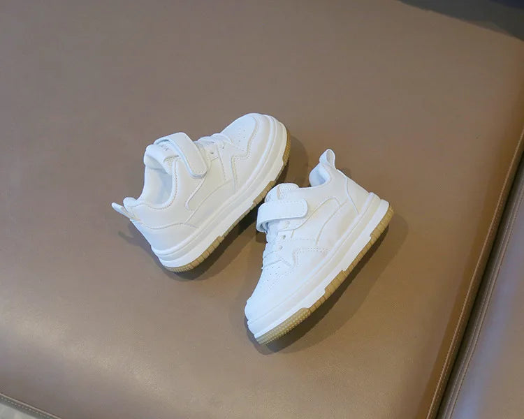 Children's White Shoes Spring and Autumn Kid's Sports Shoes Anti slip Lightweight Boys Board Shoes Soft Sole Baby Casual Shoes kids_shoes