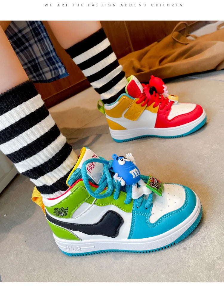 New Children Casual Shoes Four Seasons Kids Single Sneaker Mandarin Ducks Basketball Sports Shoes Boys Girls Sneaker Board Shoes kids_shoes
