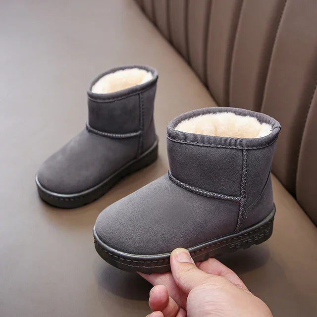 Children Snow Boots Winter Cute Warm Fashion Anti Slip Shoes Kids Boys Girls Leisure Thick Fur Platform Flat Short Boot Sneakers kids_shoes