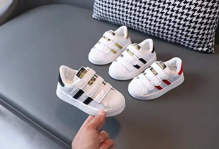 Children's Sneakers Kids Fashion Design White Non-slip Casual Shoes Boys Girls Hook Breathable Sneakers Toddler Outdoor Shoes kids_shoes