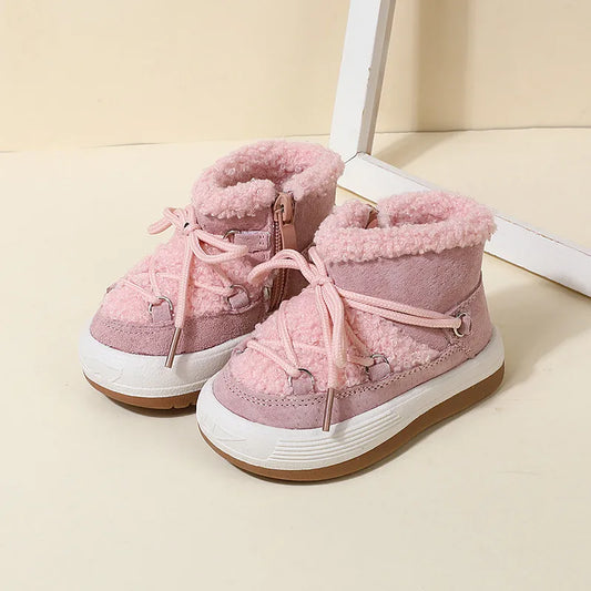GT-CECD New Autumn/Winter Baby Boots Warm Plush Rubber Sole Toddler Kids Sneakers  Infant Shoes Fashion Little Boys Girls Boots kids_shoes