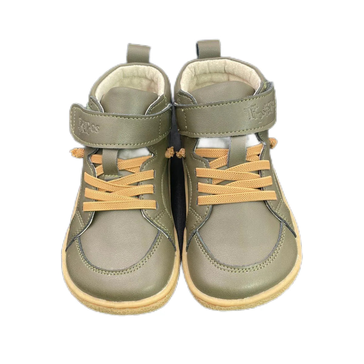 Tipsietoes Autumn Spring Genuine Leather Boots For Girls Boys Kids Barefoot Sneaker Leather Linning Light Weight Elastic Strape kids_shoes