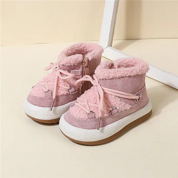 GT-CECD New Autumn/Winter Baby Boots Warm Plush Rubber Sole Toddler Kids Sneakers  Infant Shoes Fashion Little Boys Girls Boots kids_shoes
