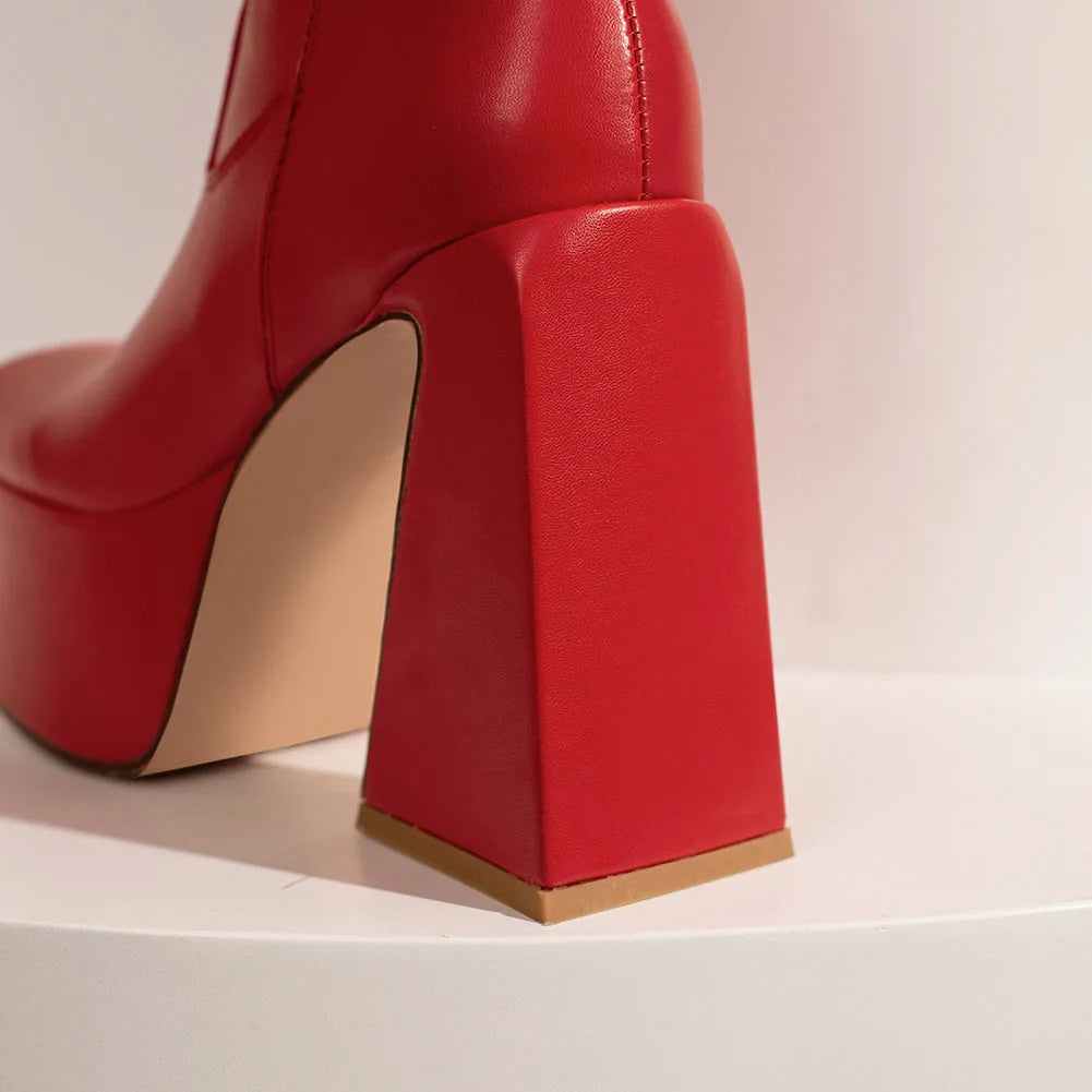 Platform Over The Knee High Boots 2022 Brand Design Zipper White Black Fashion Motorcycle Boots Sexy Party Walking Comfy Shoes boots_platform