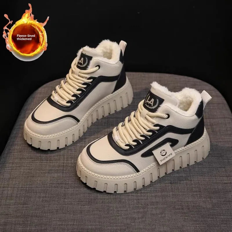 Winter New Women Snow Boots Designer Plush Warm Casual Sneakers Fashion Female Ankle Boots Walking Shoes Zapatillas Mujer sneakers_platform