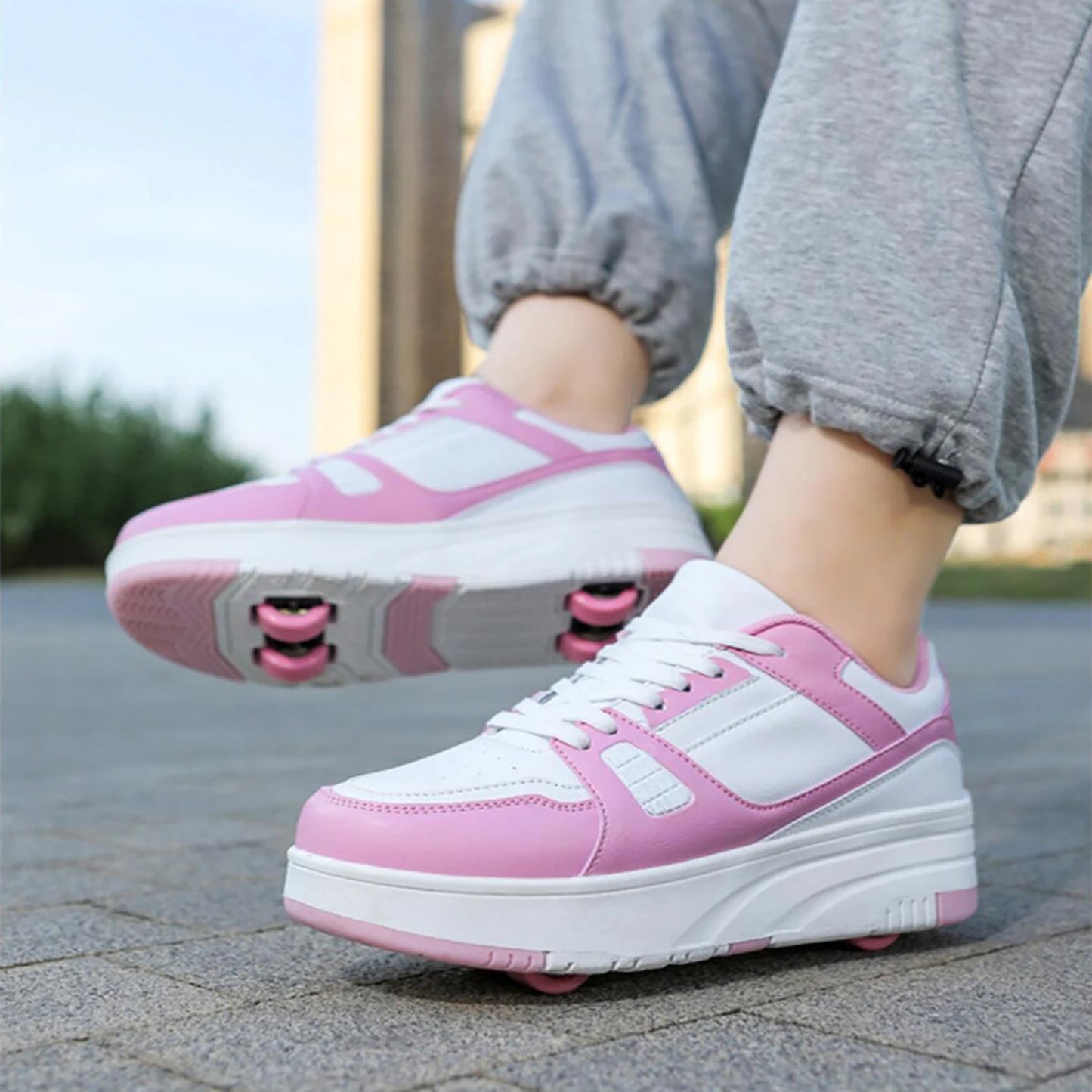 Roller Skate Shoes Kids Snickers With Wheels Children Rollerskates Fashion Outdoor Sports Shoes Girls Boys Gifts For kids_shoes