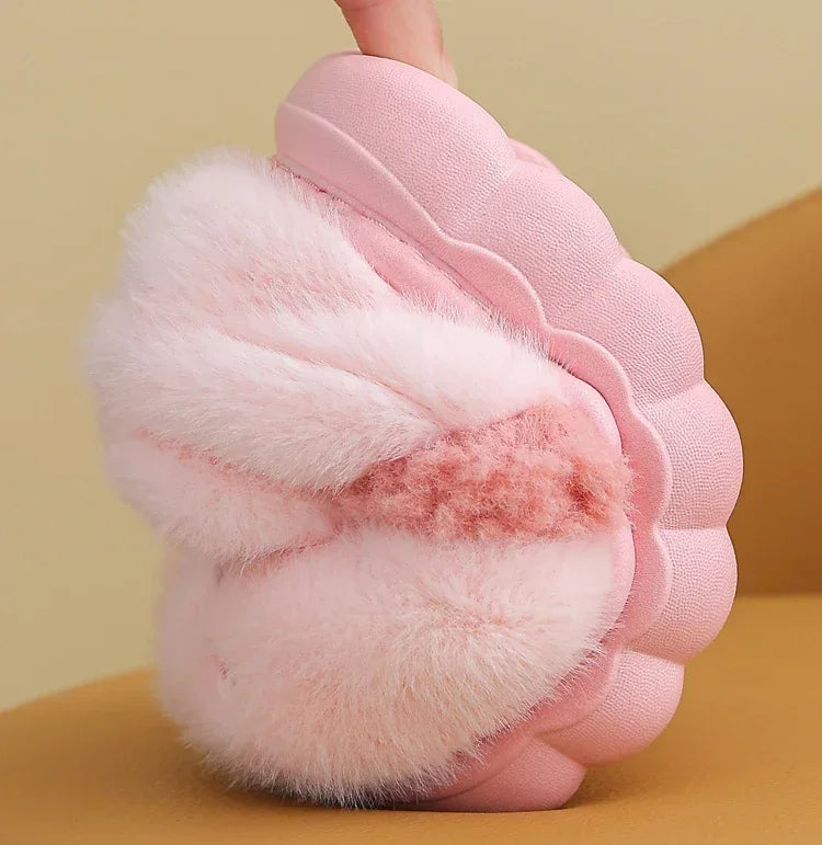 New Children's Cartoon Animals Heel Wrap Plush Slippers Soft Sole Non-slip Winter Warm Baby Boys Girls Indoor Home Cotton Shoes kids_shoes