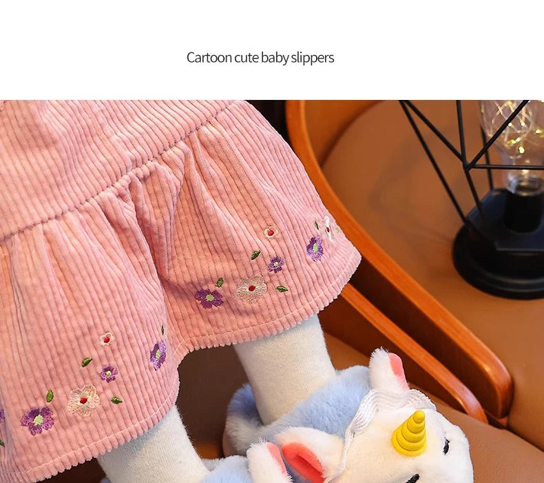 Children's Cotton Slippers 2025 Winter New Baby Princess Bag and Shoes Cute Girls' Home Indoor Anti slip and Warm kids_shoes