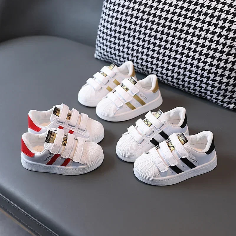 Children's Sneakers Kids Fashion Design White Non-slip Casual Shoes Boys Girls Hook Breathable Sneakers Toddler Outdoor Shoes kids_shoes