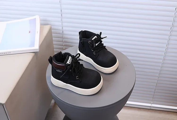 Children Fashion Boots with Side Zipper Kids Ankle Boots Korean Style 2025 Autumn Winter Boys Girls Short Boots Unisex Versatile kids_shoes