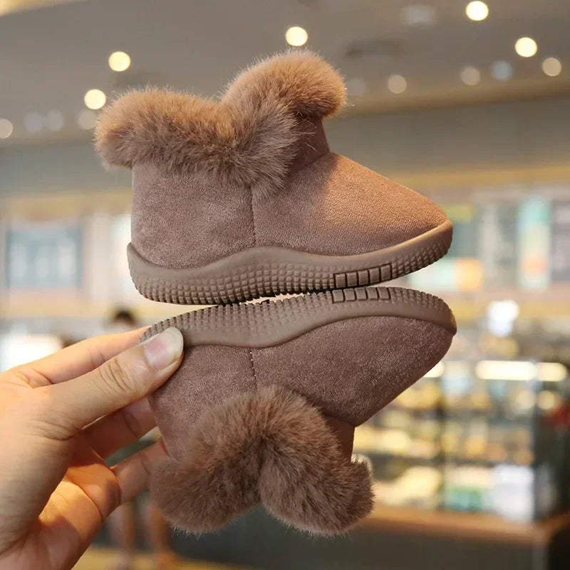 Kids Snow Boots Plush Warm Baby Girl Shoes Cotton Shoes First Walkers Non-slip Infant Boot Toddler Shoes Kids Boots for Girls kids_shoes