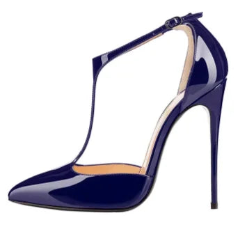 New T-shaped hollow high heels with toe caps, sandals with thin heels and pointed hollow out sexy shallow mouth single shoes heels_stiletto