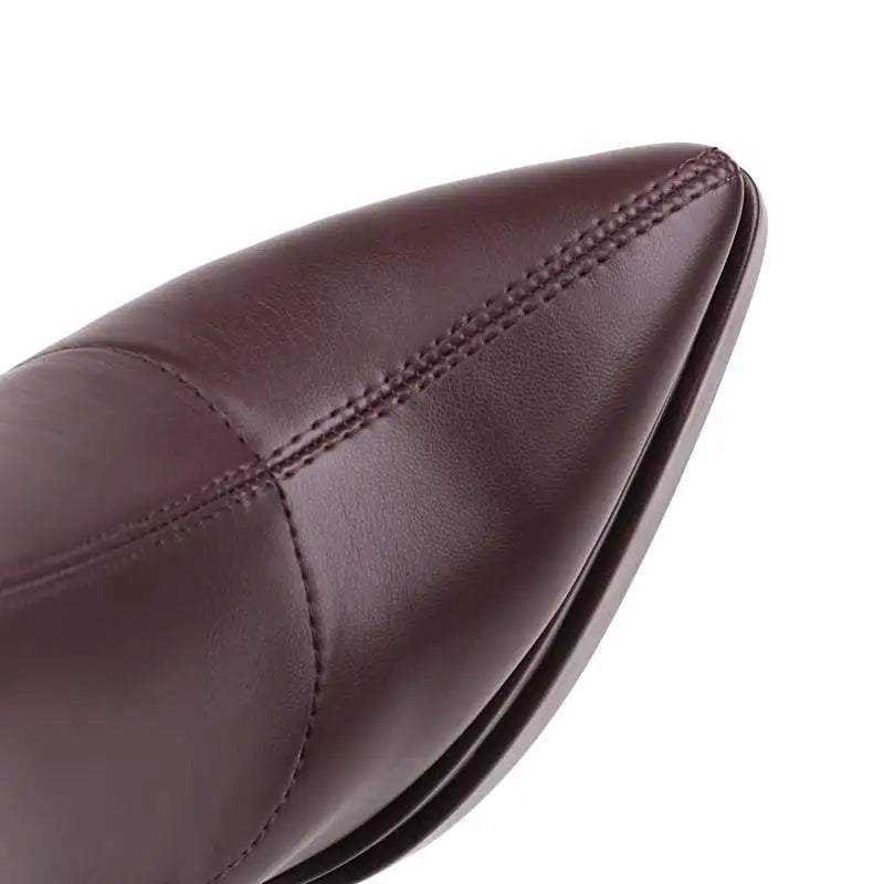 REAVE CAT Ladies Boots 15cm Shaft Stretchy Pointed Toe High Heel 6 inch Platform 5cm Big Size 46 Party boots_platform