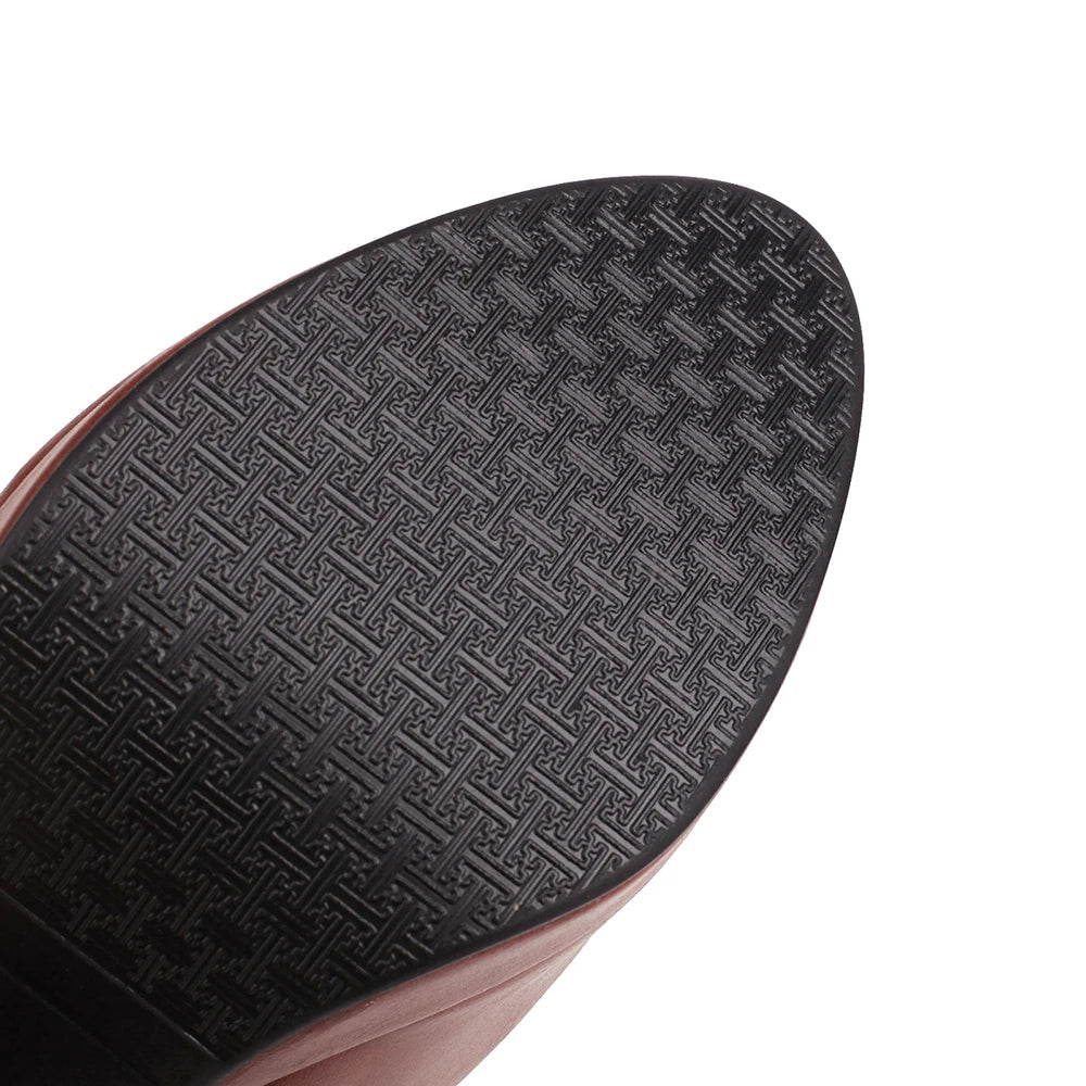 Beige Ankle Boots Women Platform Shoes Fashion Buckle High Heels Red Black Autumn Winter Women's Short Boot Size 40 41 Free Ship boots_platform