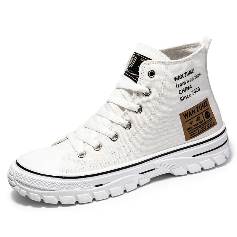 Classic Vulcanized Casual Canvas Platform Shoes Women Men High Top Sneakers  Fashion Breathable Comfortable Sport Korean sneakers_women