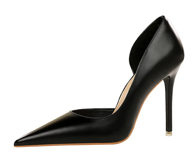 BIGTREE Shoes Black Women Pumps Quality Leather Women Shoes High Heels Fashion Wedding Shoes Stiletto Luxurious Elegant Pumps heels_stiletto
