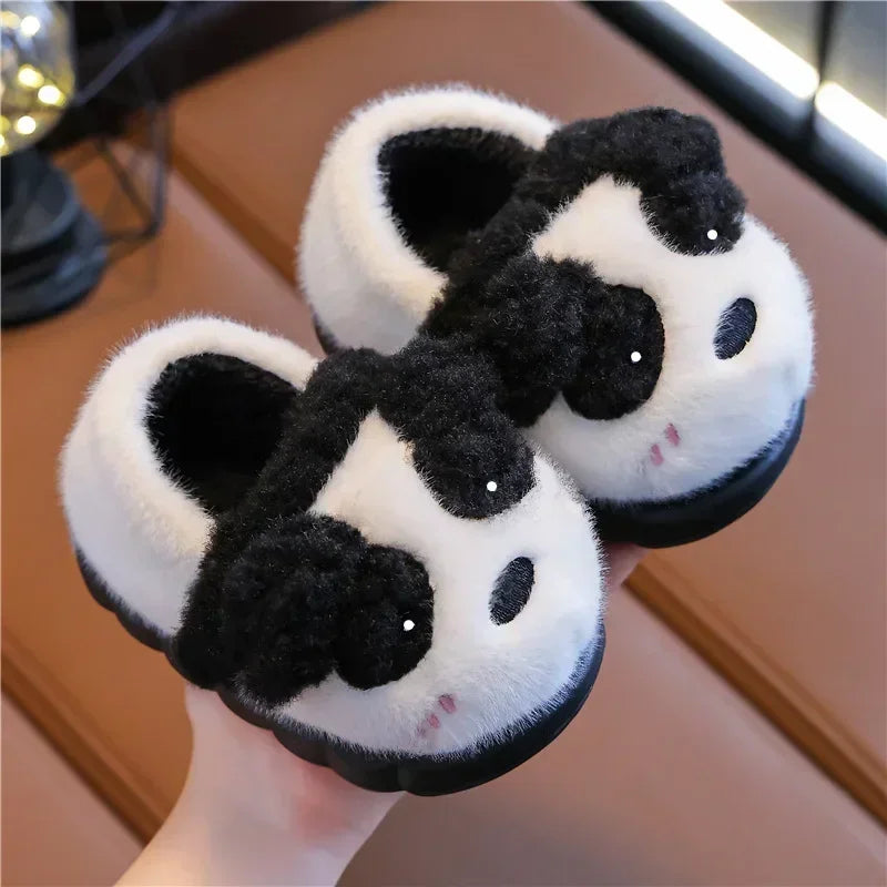 Winter Children's Cotton Slippers Cute and Warm Thickened Indoor and Outdoor Plush Shoes Home and Baby Bag Heels Cotton Shoes kids_shoes