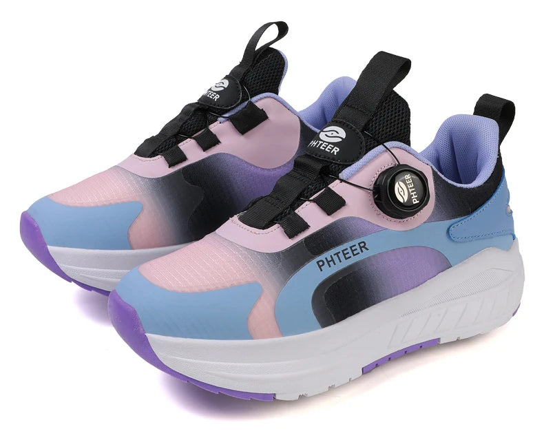 Fashion 4-wheel roller skates sneakers for students children outdoor wheel shoes Multifunctional sports shoes kids_shoes