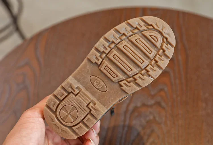 New Kids Fashion Boots for Boys Girls Toddlers Big Children Ankle Boots with Zipper Warm Thick Plush Autumn Winter Chelsea Boots kids_shoes