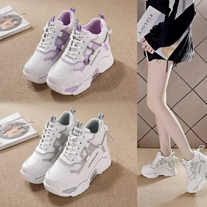 Sneakers Women Sports Shoes Platform Mesh Breathable Vulcanized Shoe Wedge Casual Comfort Woman Summer Zapatos Mujer2026 sneakers_platform