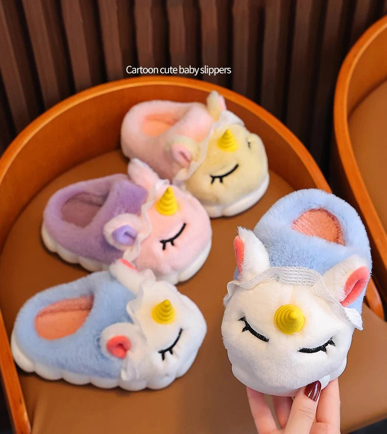 Children's Cotton Slippers 2025 Winter New Baby Princess Bag and Shoes Cute Girls' Home Indoor Anti slip and Warm kids_shoes