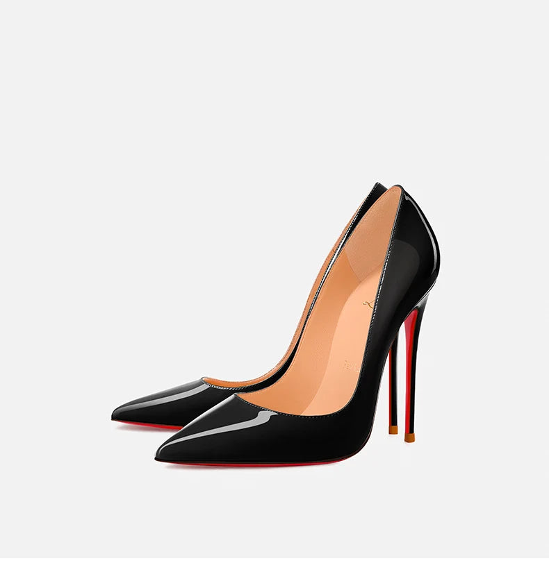Shoes For Woman 2025 Trend Luxury Red Bottoms High Heels Pointed Toe Stiletto Pumps 12 cm Comfortable Party Dress Wedding Shoes heels_stiletto