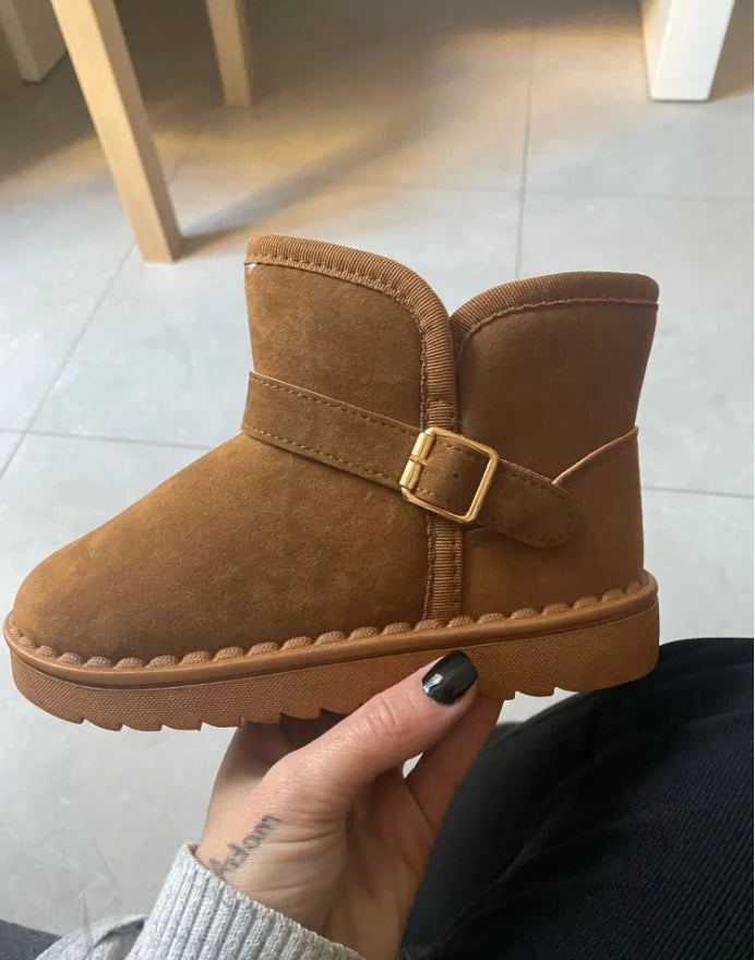 Children Snow Boots Winter Cute Warm Fashion Anti Slip Shoes Kids Boys Girls Leisure Thick Fur Platform Flat Short Boot Sneakers kids_shoes