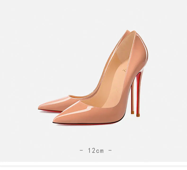 Shoes For Woman 2025 Trend Luxury Red Bottoms High Heels Pointed Toe Stiletto Pumps 12 cm Comfortable Party Dress Wedding Shoes heels_stiletto