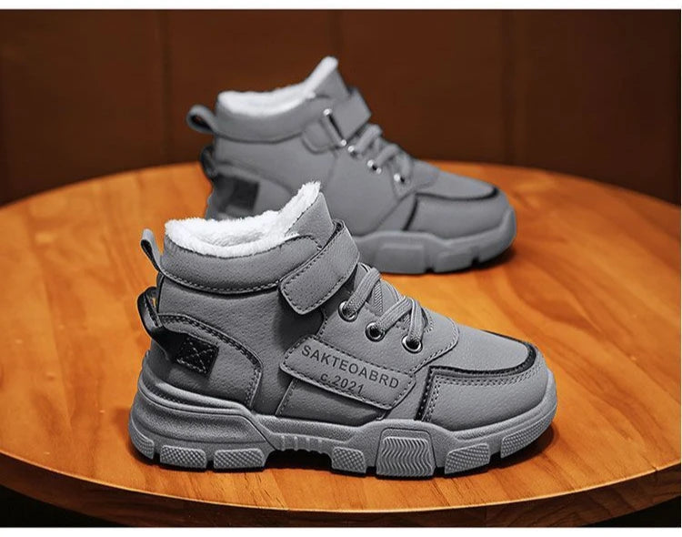 Children Shoes Warm Plush Kids' Winter Shoes Comfortable Simple Snow Boots Antiskid Fashion Boy Sneakers kids_shoes