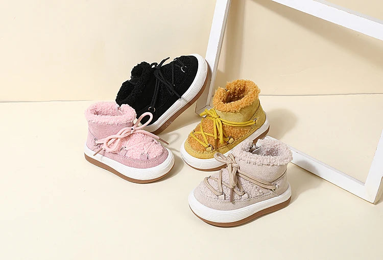 GT-CECD New Autumn/Winter Baby Boots Warm Plush Rubber Sole Toddler Kids Sneakers  Infant Shoes Fashion Little Boys Girls Boots kids_shoes