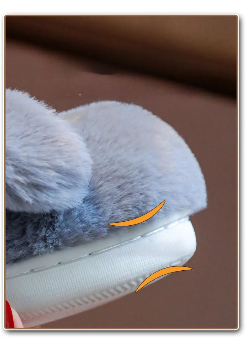 Children's Cotton Slippers for Boys Aged 1-5 Years Old Cute Cartoon Girls' Slippers Infants and Young Children Autumn and Winter kids_shoes