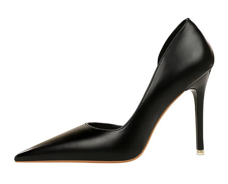 BIGTREE Shoes Black Women Pumps Quality Leather Women Shoes High Heels Fashion Wedding Shoes Stiletto Luxurious Elegant Pumps heels_stiletto