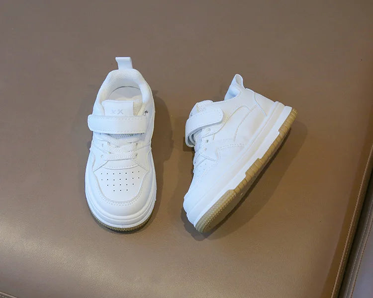 Children's White Shoes Spring and Autumn Kid's Sports Shoes Anti slip Lightweight Boys Board Shoes Soft Sole Baby Casual Shoes kids_shoes