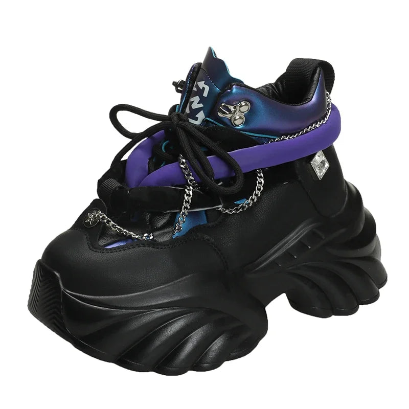 Lovely Kawaii Women sneakers wedge casual shoes woman sneakers women running shoes woman lace-up female sneakers Loafers Shoes sneakers_platform