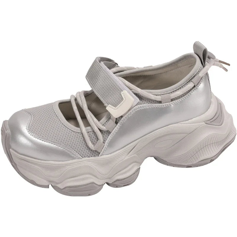 Mesh Women Platform Sneakers Casual Flats Sport Shoes Summer 2025 Brand Breathable Running Shoes Sandals Hiking Mujer Zapatos sneakers_platform