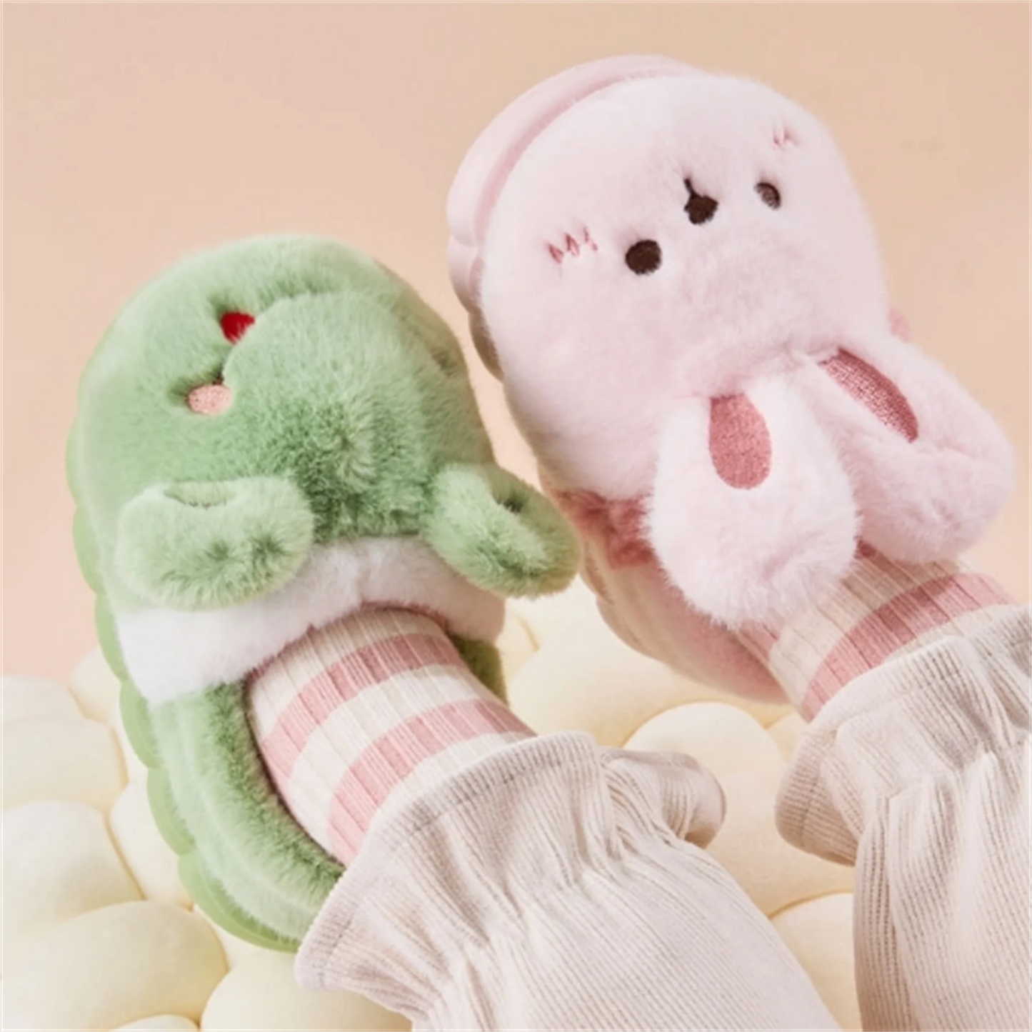 Children's cotton slippers, autumn and winter, indoor anti-skid and warm cartoon for men, women, small and medium-sized children kids_shoes