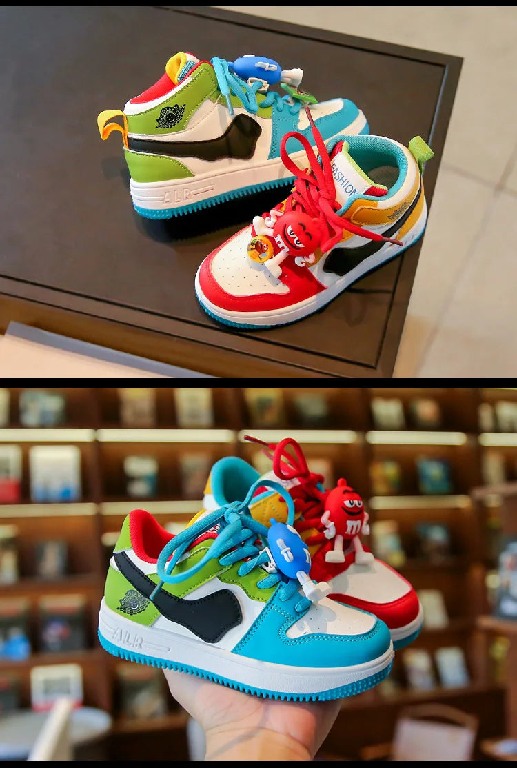 New Children Casual Shoes Four Seasons Kids Single Sneaker Mandarin Ducks Basketball Sports Shoes Boys Girls Sneaker Board Shoes kids_shoes