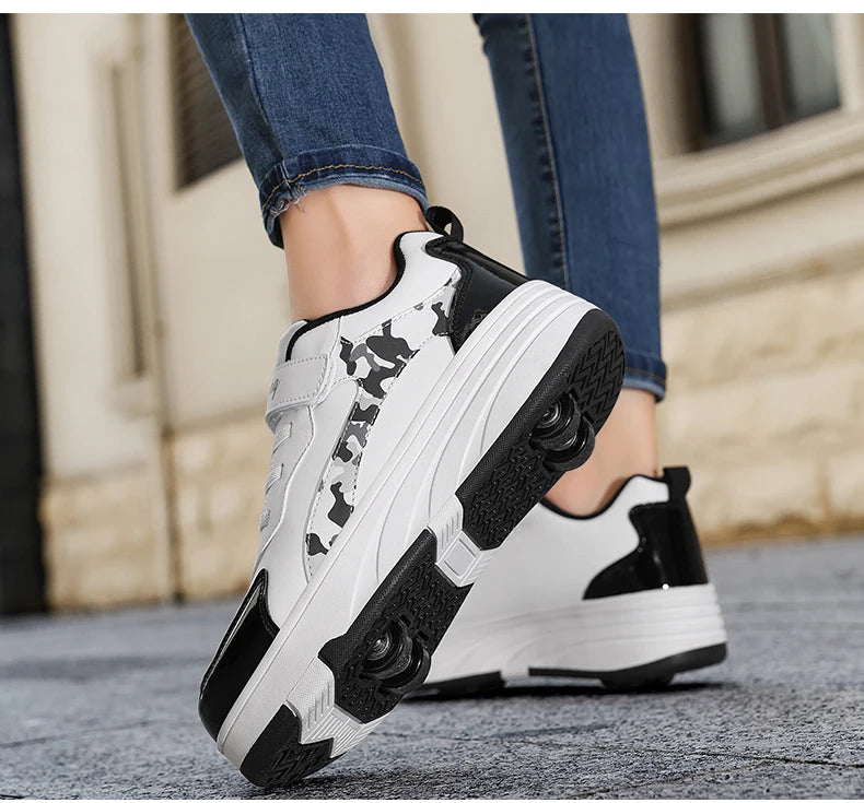 2025new Roller Skates Sneakers For Children Sports Shoes For Boys Retractable Skates With Removable Sheels Unisex kids_shoes