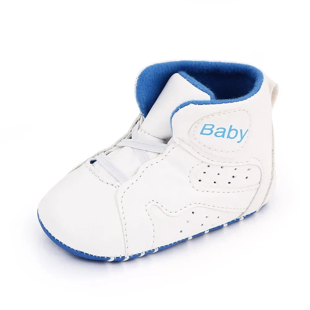 Meckior 2024 New Baby Boys Girls Sneakers Soft Bottom Non-slip Baby Soccer Basketball Sports Shoes First Walker Crib Shoes kids_shoes