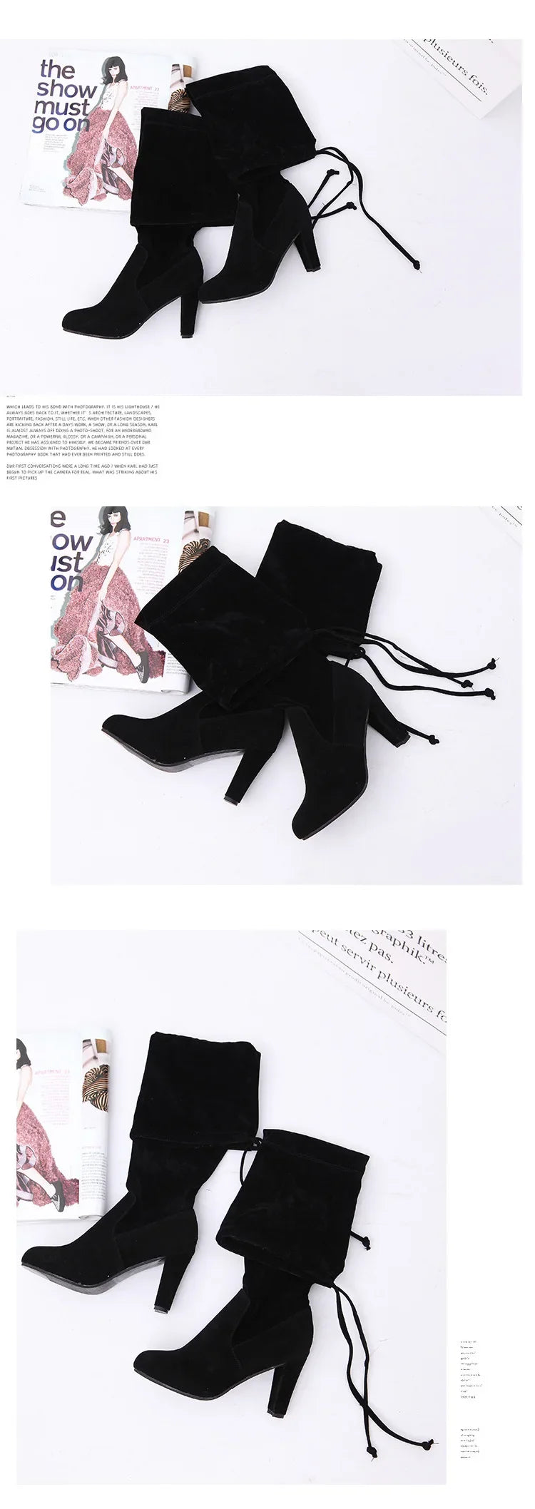 Botas Mujer Invierno In Over The Knee Women Boots Stretch Fabrics High Heel Slip on Shoes Pointed Toe Long Botte Femme 2026 boots_highheel