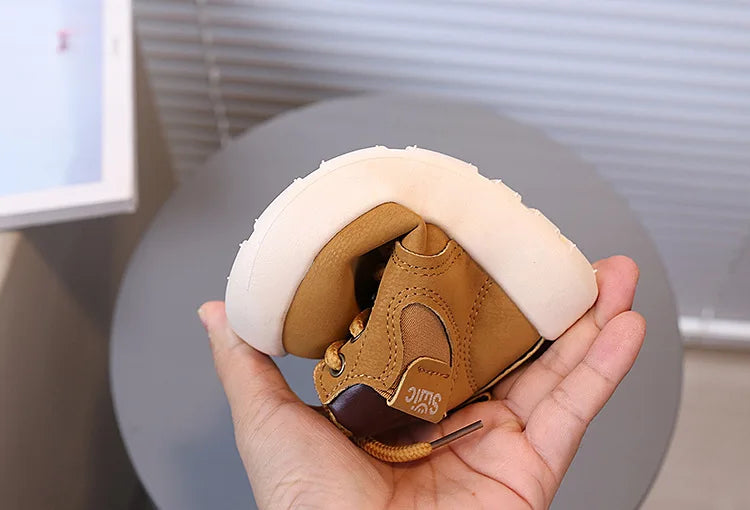 Children Fashion Boots with Side Zipper Kids Ankle Boots Korean Style 2025 Autumn Winter Boys Girls Short Boots Unisex Versatile kids_shoes