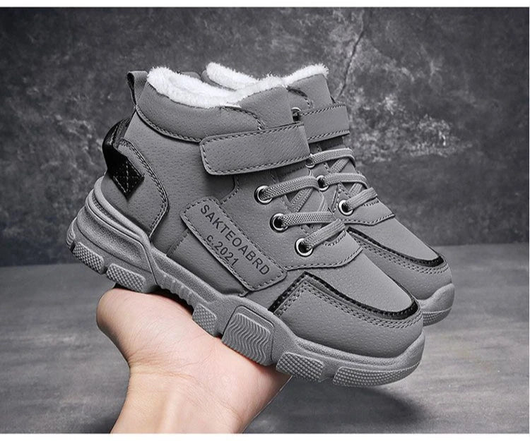 Children Shoes Warm Plush Kids' Winter Shoes Comfortable Simple Snow Boots Antiskid Fashion Boy Sneakers kids_shoes