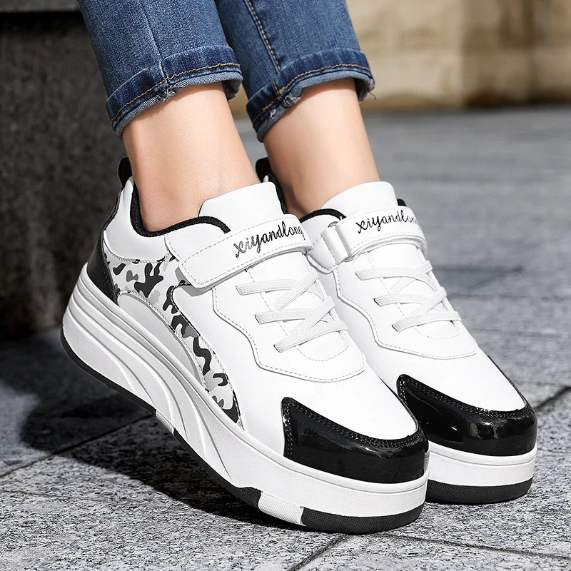 2025new Roller Skates Sneakers For Children Sports Shoes For Boys Retractable Skates With Removable Sheels Unisex kids_shoes